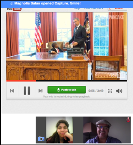 During our hangout, Dr4Ward and I watched the Kid President meet Obama.